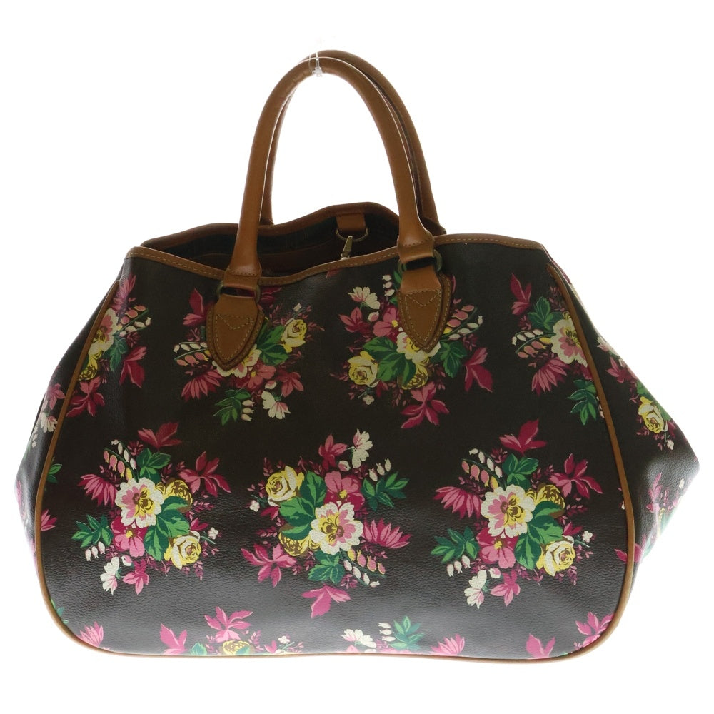 KENZO(ケンゾー) 花柄プリントレザートートバッグ レディース ブラウン