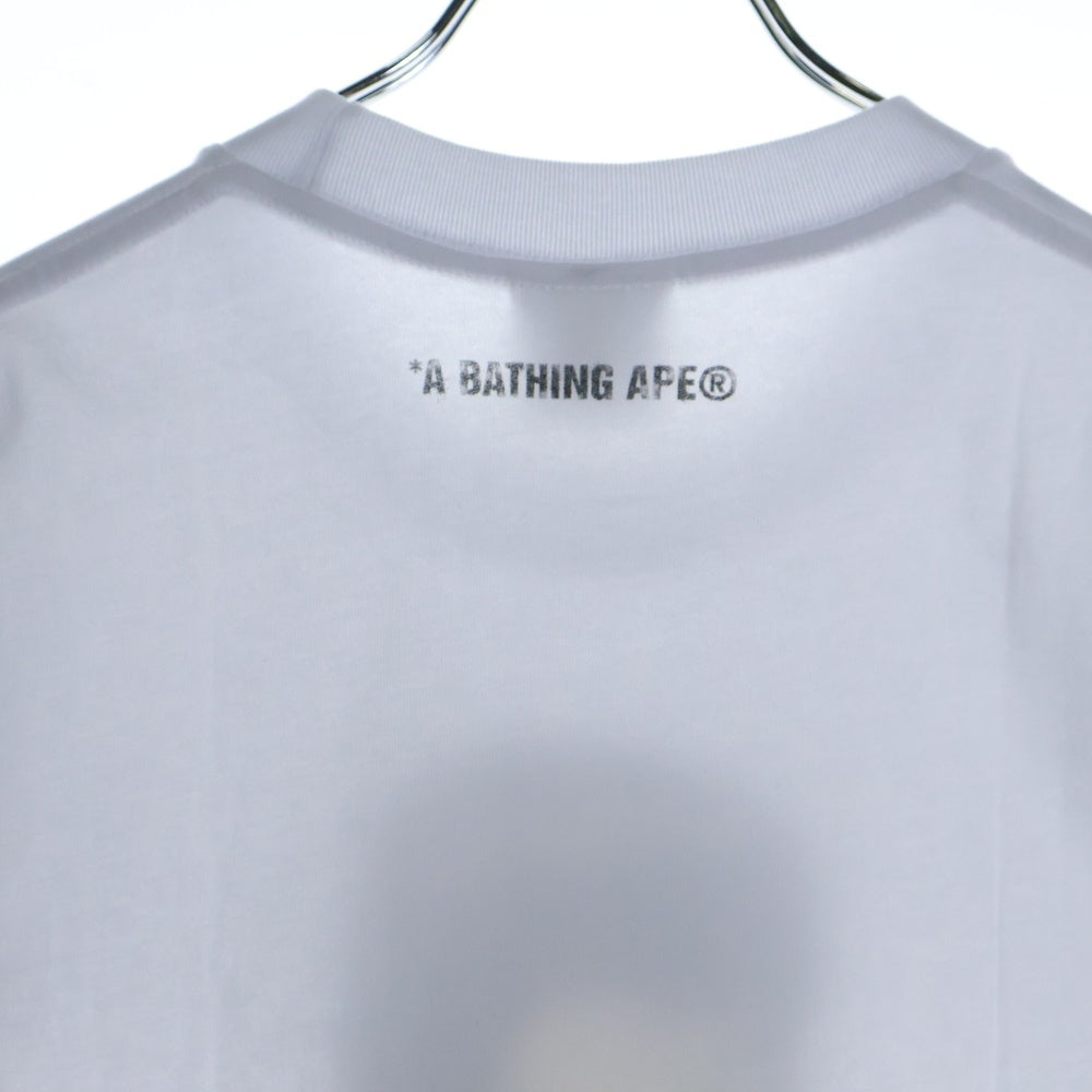 A BATHING APE(アベイシングエイプ) CITY CAMO FRANKENSTEIN RELAXED FUT TEE フロントプリント クルーネック半袖Tシャツカットソー ホワイト 001TEL801317M