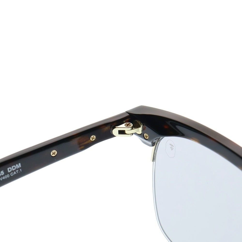 A BATHING APE(アベイシングエイプ) SUNGLASSES#1 サーモントシェイプ ブロウ型 サングラス アイウェア 眼鏡 ブラウン BS13013