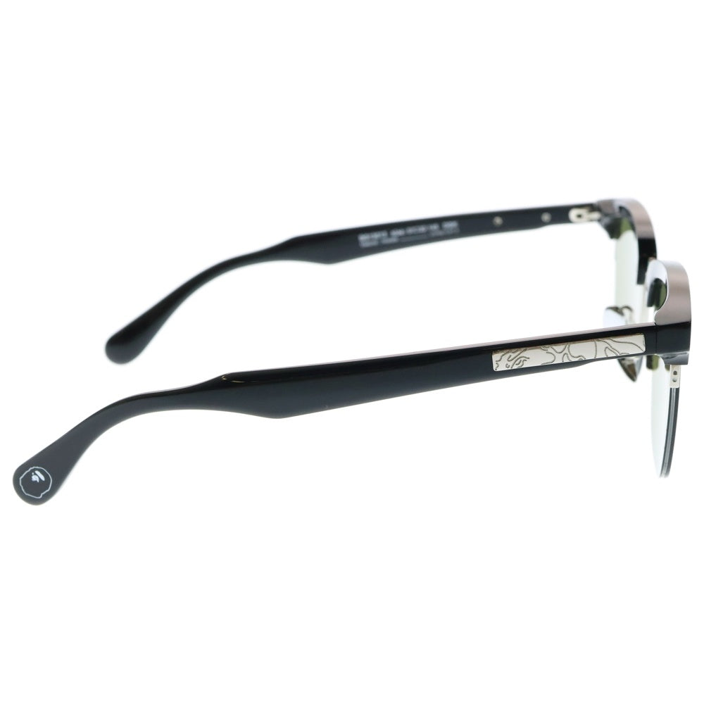 A BATHING APE(アベイシングエイプ) SUNGLASSES#1 サーモントシェイプ ブロウ型 サングラス アイウェア 眼鏡 ブラック BS13013