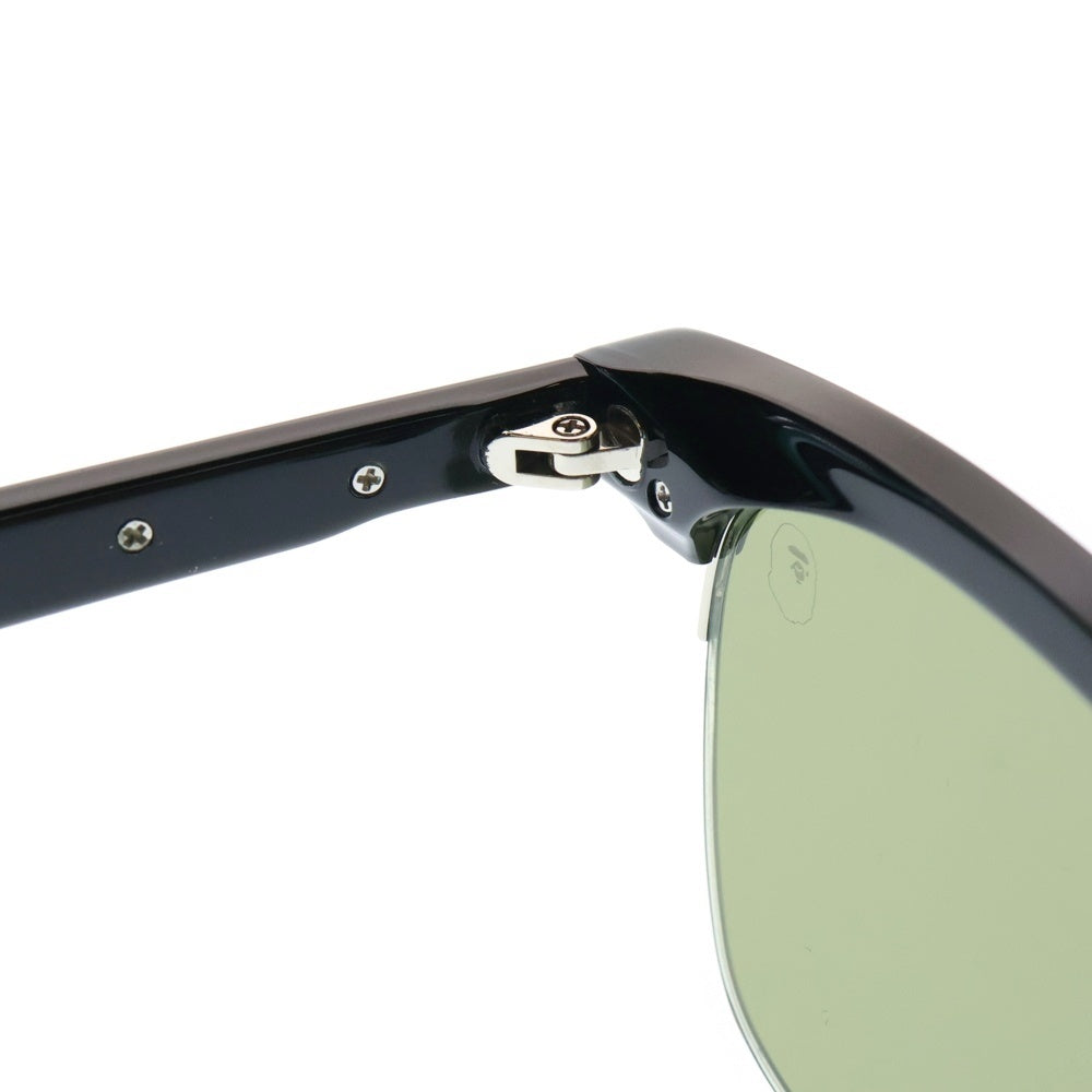 A BATHING APE(アベイシングエイプ) SUNGLASSES#1 サーモントシェイプ ブロウ型 サングラス アイウェア 眼鏡 ブラック BS13013