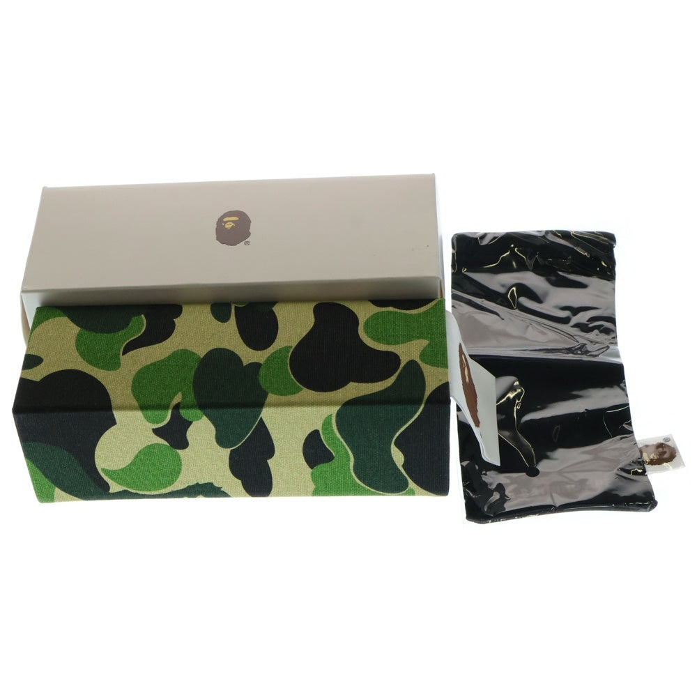 A BATHING APE(アベイシングエイプ) SUNGLASSES#1 サーモントシェイプ ブロウ型 サングラス アイウェア 眼鏡 ブラック BS13013