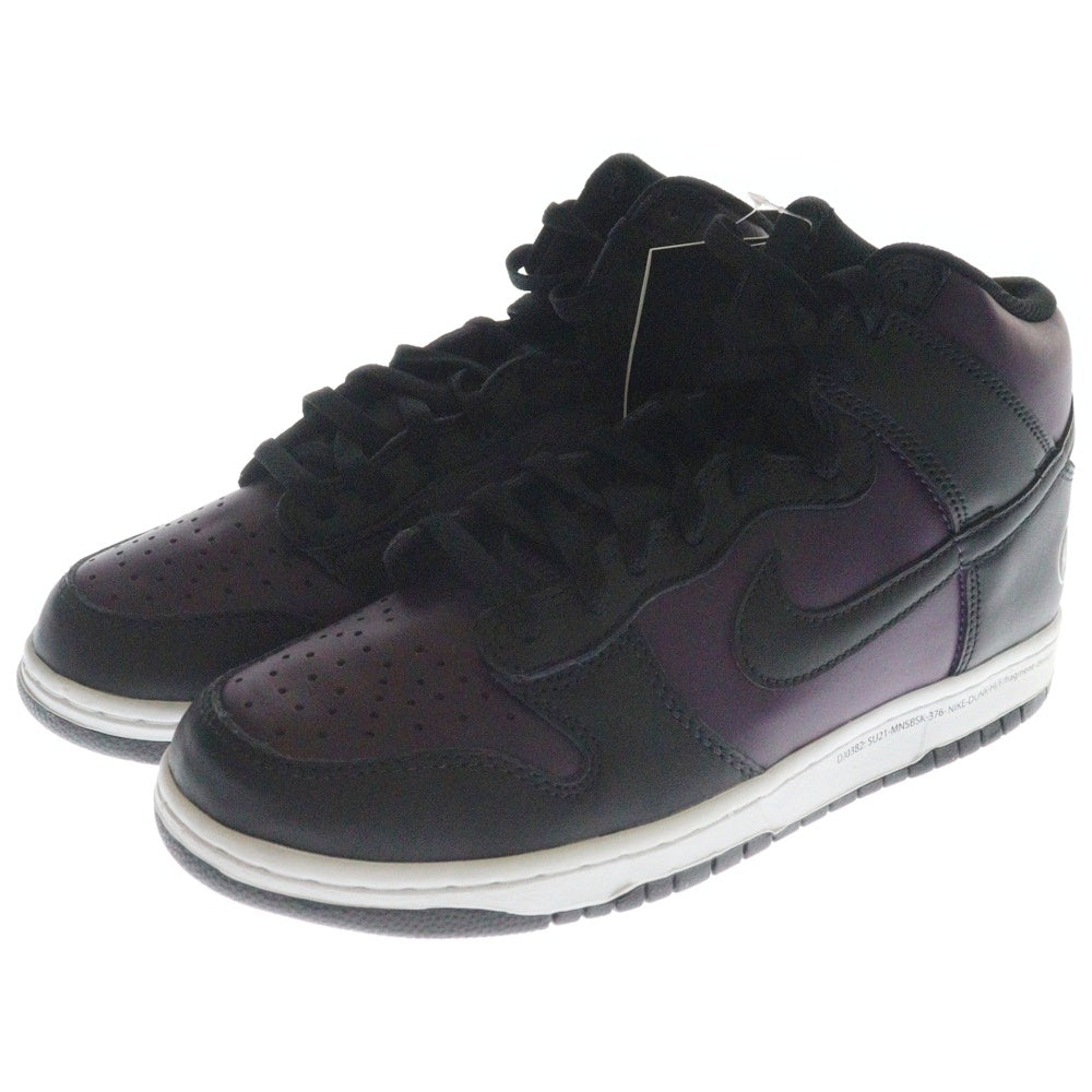 NIKE(ナイキ) ×Fragment Dunk High City Pack Beijing 2021 フラグメント ダンク ハイ シティパック 北京 ハイカットスニーカー ブラック/パープル US10/28cm DJ0382-600