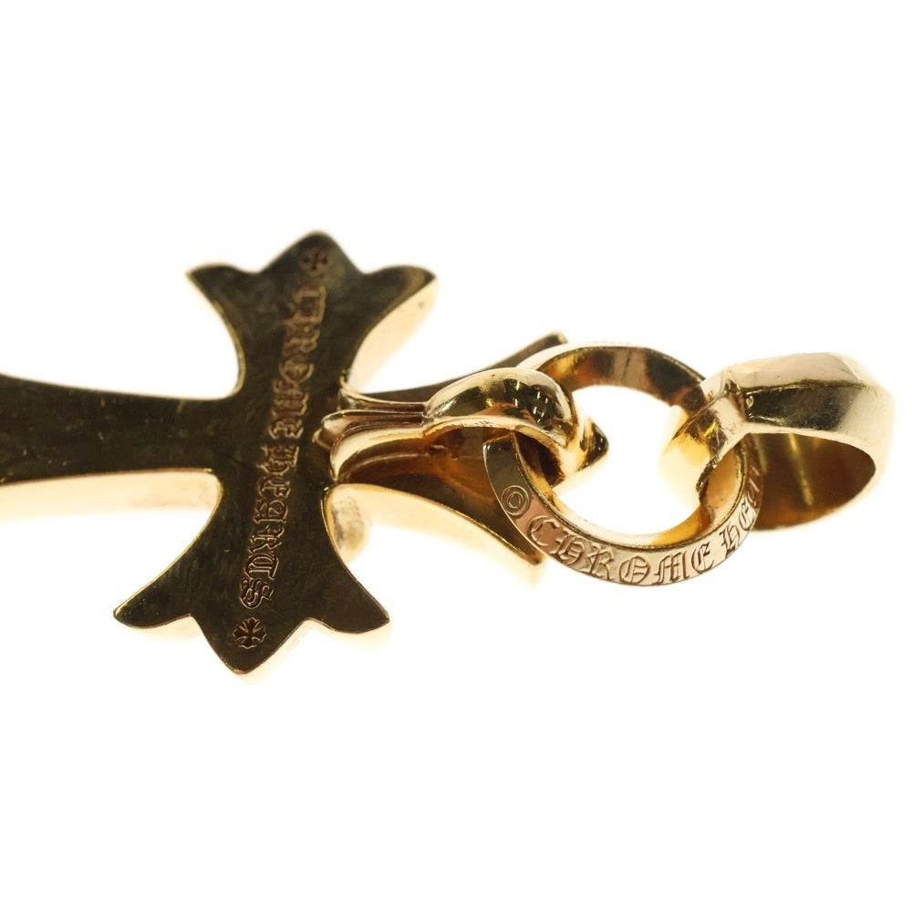 CHROME HEARTS(クロムハーツ) 22K CH CRS HRT P/DIA W/BALE スモールCHクロスハート PAVEダイヤ ネックレストップ ゴールド