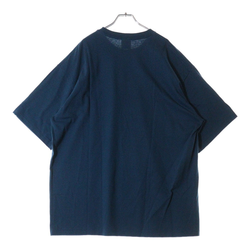 A BATHING APE(アベイシングエイプ) COLLEGE TEE フロントプリント クルーネック半袖Tシャツカットソー ネイビー 001TEL801001M