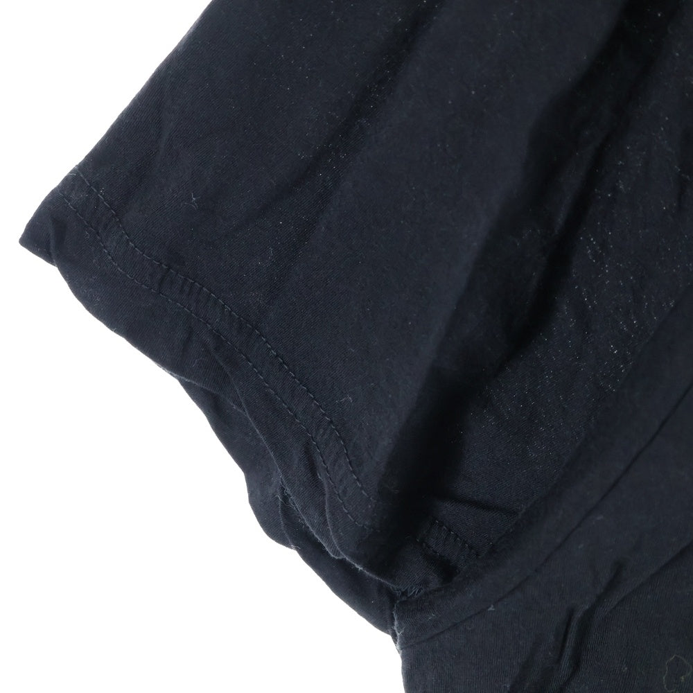 Yohji Yamamoto POUR HOMME(ヨウジヤマモト プールオム) ディオラマ サイドスリットクルーネック半袖Tシャツカットソー ブラック HZ-T70-999