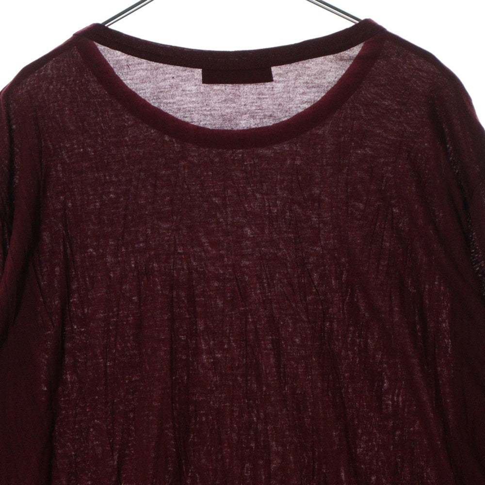 Yohji Yamamoto POUR HOMME(ヨウジヤマモト プールオム) 22SS クルーネック長袖Tシャツカットソー レッド HG-T21-270
