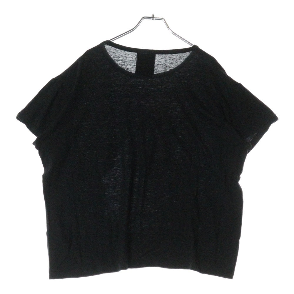 BLACK Scandal Yohji Yamamoto(ブラックスキャンダルヨウジヤマモト) 20SS 顔柄丸首A 内田すずめ 狂っても生きてるからね クルーネック半袖Tシャツカットソー ブラック HN-T18-273