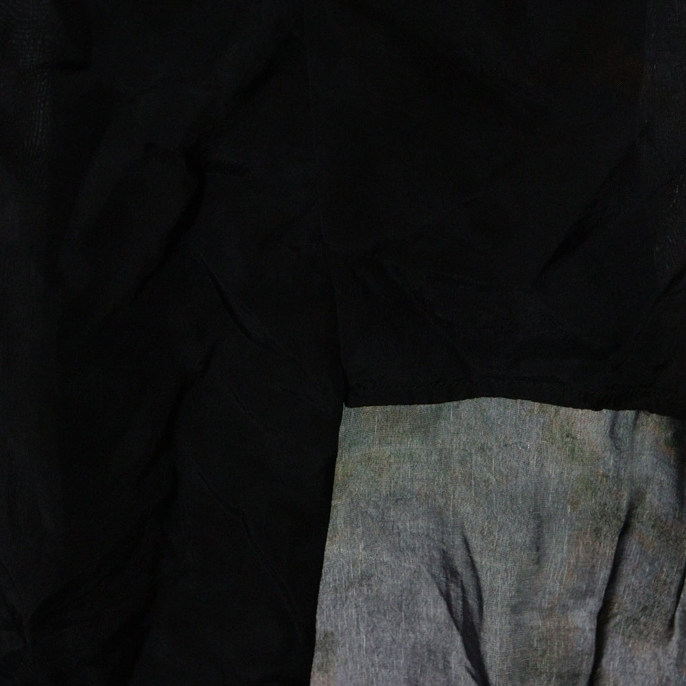 Yohji Yamamoto POUR HOMME(ヨウジヤマモト プールオム) 20AW Asymmetry Stand Blouse 総柄アシンメトリースタンドカラーロング丈長袖シャツブラウス ブラック HR-B16-211