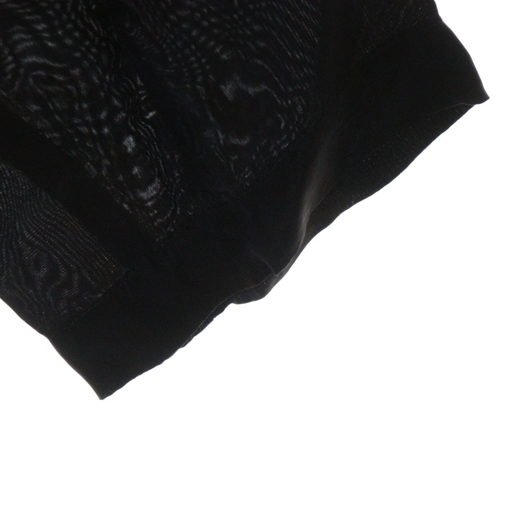 Yohji Yamamoto POUR HOMME(ヨウジヤマモト プールオム) 20AW Asymmetry Stand Blouse 総柄アシンメトリースタンドカラーロング丈長袖シャツブラウス ブラック HR-B16-211