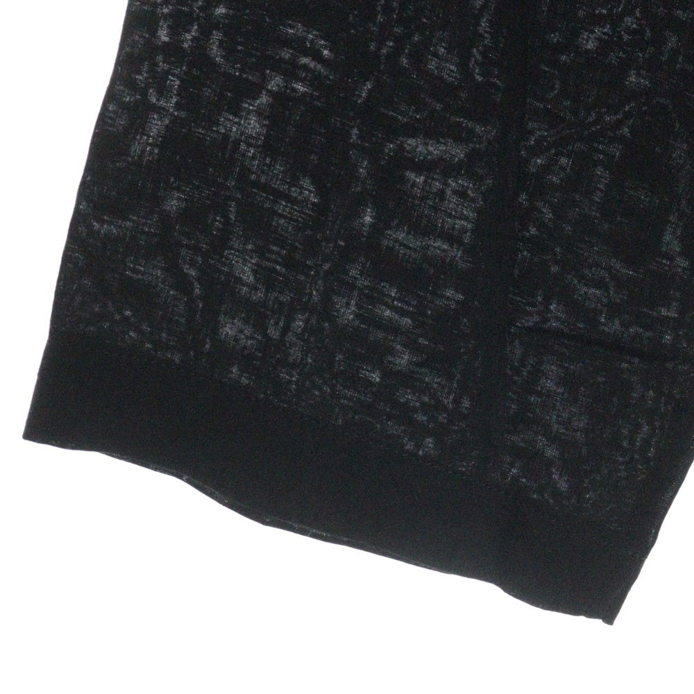 Yohji Yamamoto POUR HOMME(ヨウジヤマモト プールオム) 24SS Shaka Button Blouse 釈迦ボタンロング丈チャイナシャツブラウス ブラック HS-B10-200