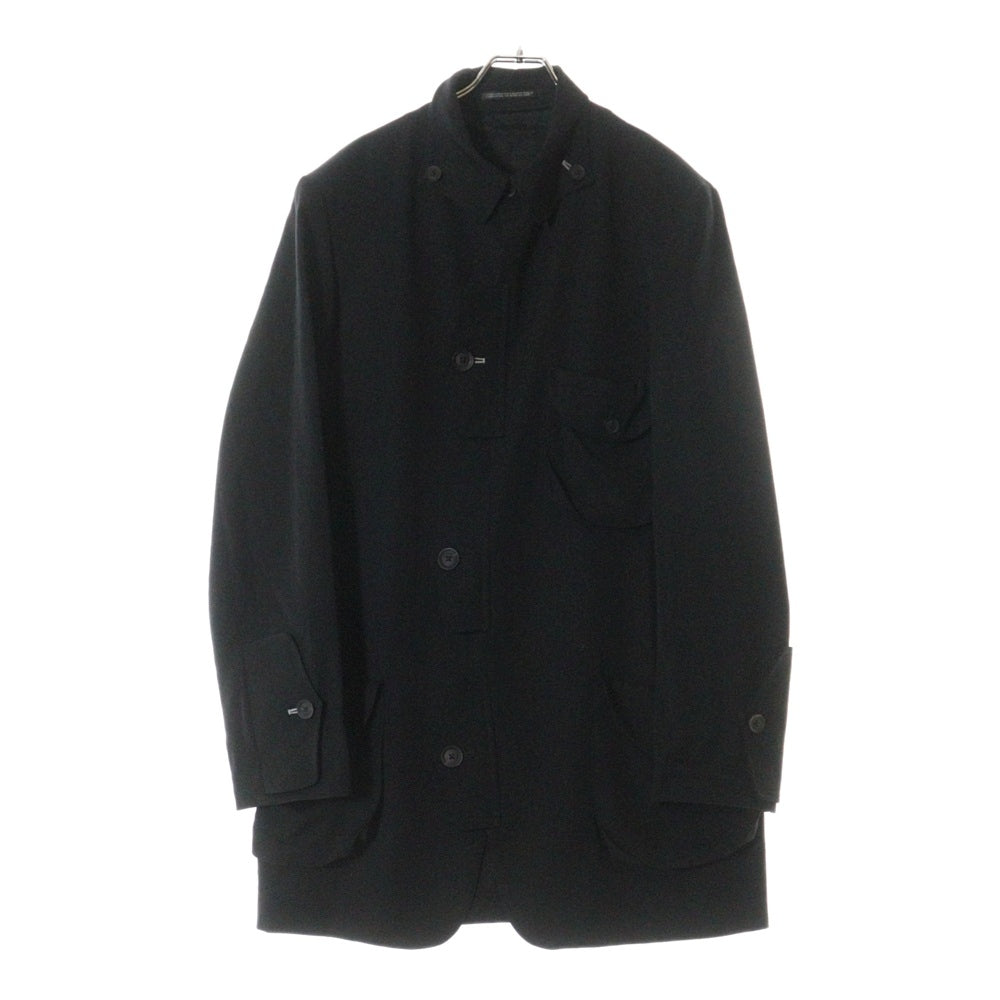 Yohji Yamamoto POUR HOMME(ヨウジヤマモト プールオム) 20SS Pocket Flap Blazer ポケットフラップ ロング丈テーラードジャケットブレザー ブラック HN-J63-100