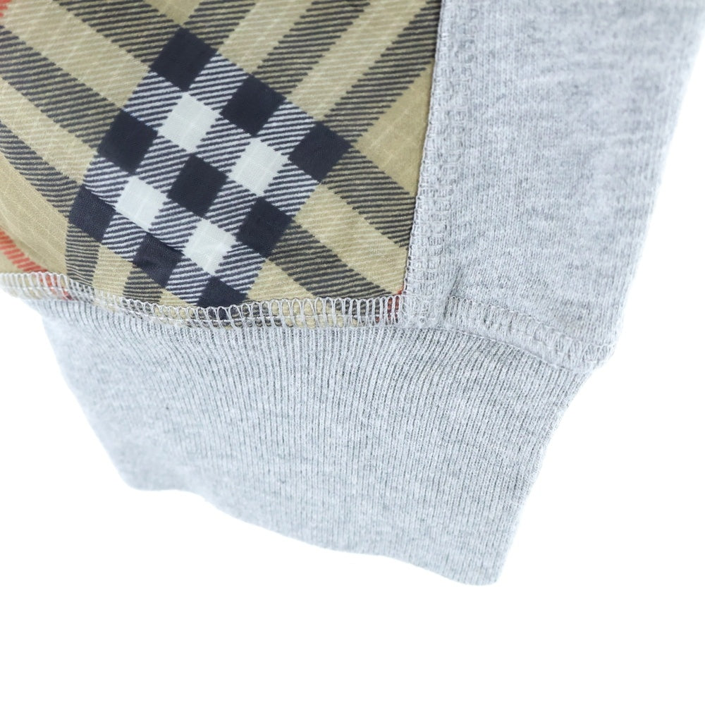 BURBERRY(バーバリー) 切り替えチェックデザインスウェットトレーナーパンツ キッズ グレー