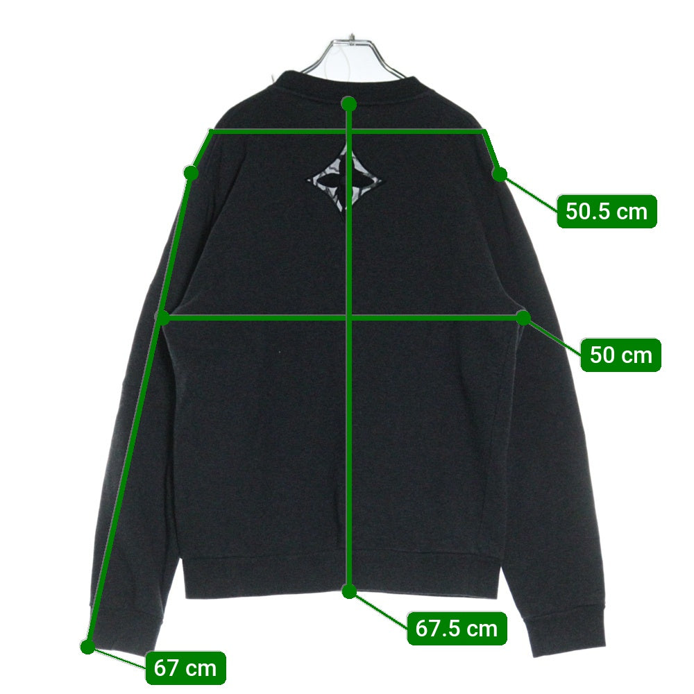 LOUIS VUITTON(ルイヴィトン) フロントLVロゴ クルーネック長袖スウェットトレーナー グレー RM241M UYR HQY13W