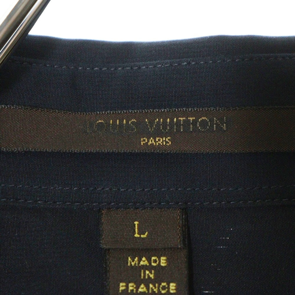 LOUIS VUITTON(ルイヴィトン) ワンポイント刺繍 コットン長袖シャツ ブラック RM071 MKSH52C6A