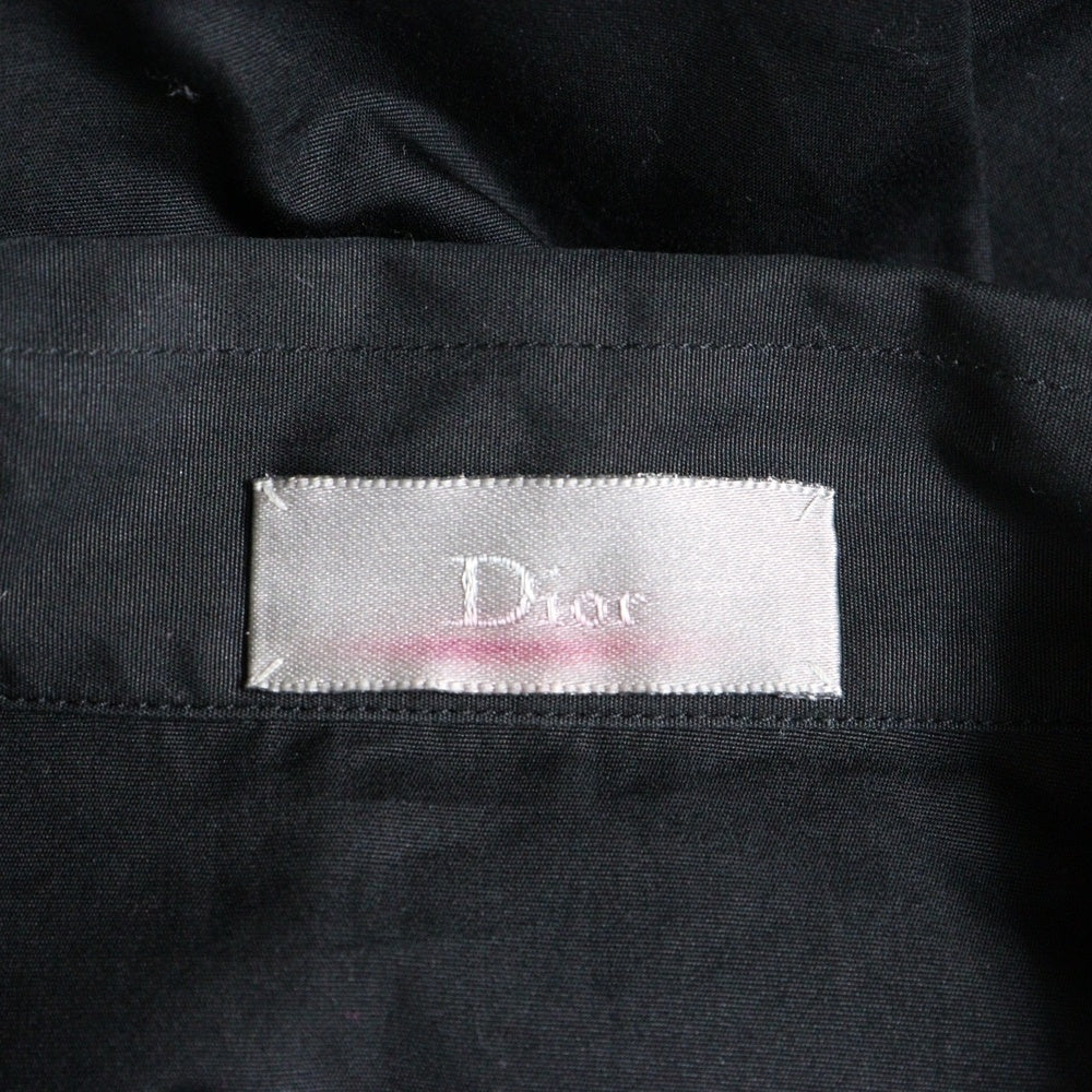 Dior HOMME(ディオールオム) 06SS エディ期 ステッチデザイン 半袖シャツ ブラック 6EF1059101