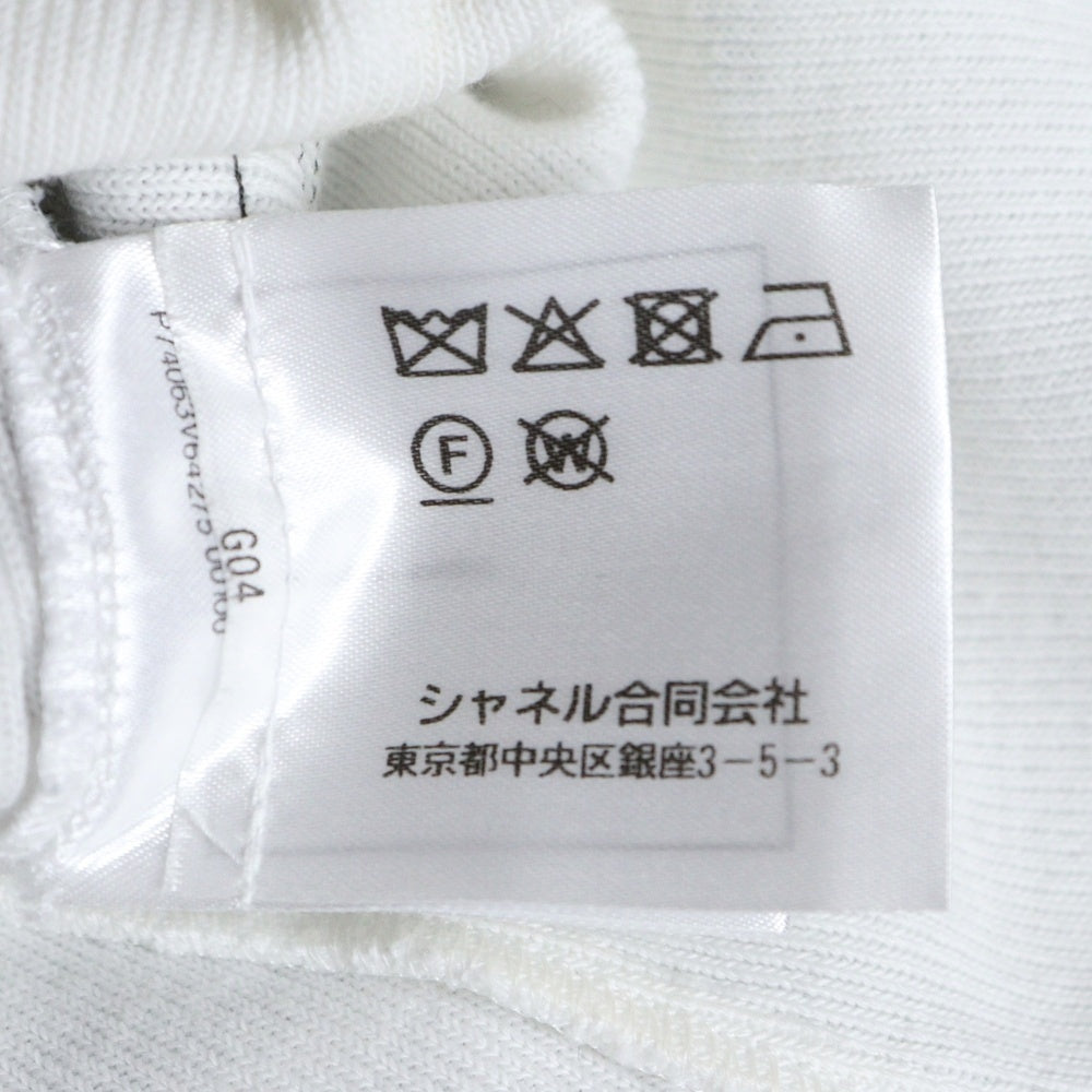 CHANEL(シャネル) ココマーク バックオープン クルーネック半袖Tシャツカットソー レディース ホワイト P74063V64275