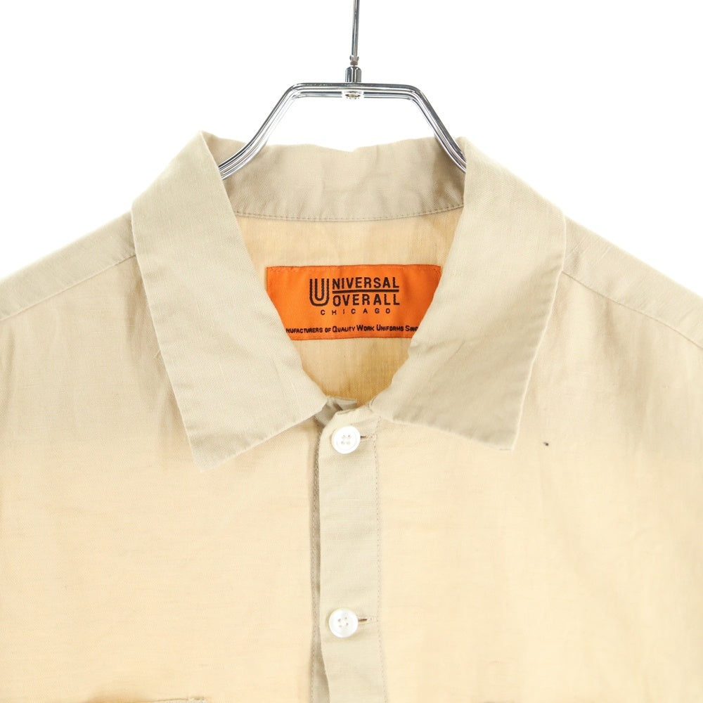 UNIVERSAL OVERALL(ユニバーサルオーバーオール) 両胸ポケット半袖シャツ ベージュ U923168-B