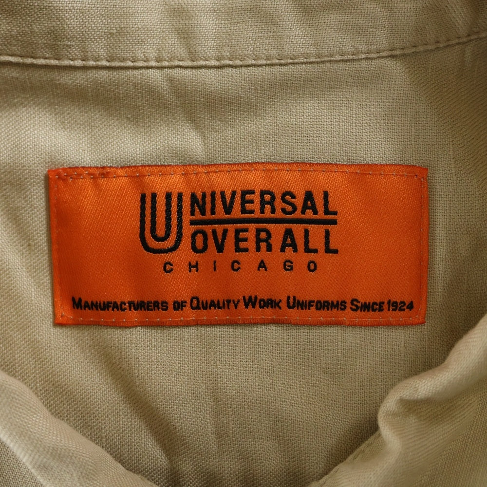 UNIVERSAL OVERALL(ユニバーサルオーバーオール) 両胸ポケット半袖シャツ ベージュ U923168-B