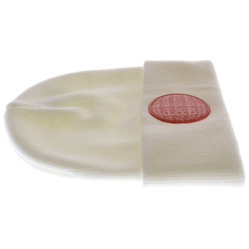 SUPREME(シュプリーム) 21SS Lenticular Patch Beanie レンチキュラーパッチ ビーニー ニット帽 帽子 ホワイト/レッド