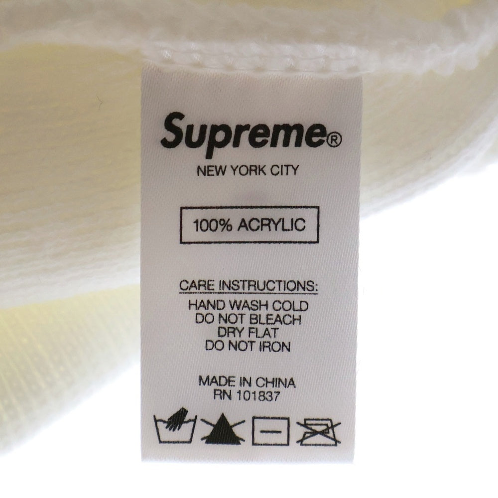 SUPREME(シュプリーム) 21SS Lenticular Patch Beanie レンチキュラーパッチ ビーニー ニット帽 帽子 ホワイト/レッド