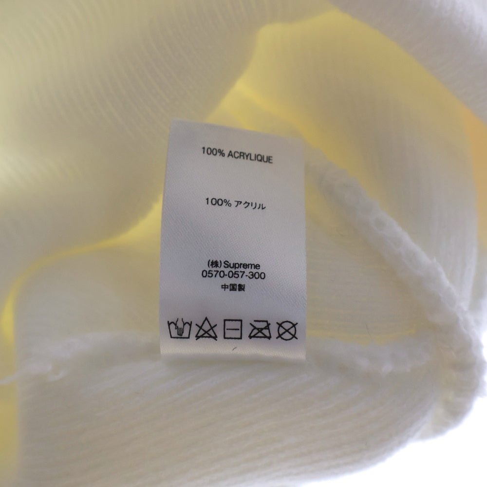 SUPREME(シュプリーム) 21SS Lenticular Patch Beanie レンチキュラーパッチ ビーニー ニット帽 帽子 ホワイト/レッド