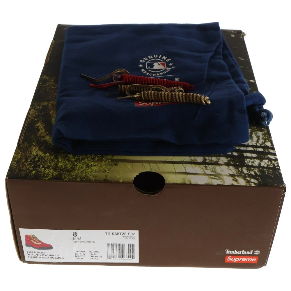 SUPREME(シュプリーム) 21AW ×TIMBERLAND Field Boot Red Nubuck フィールド ブーツ レッド TB0A5T2F