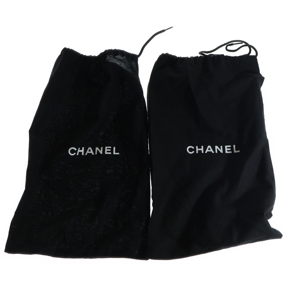 CHANEL(シャネル) ココマーク ラムスキン ウェッジソール サンダル レディース ブラック