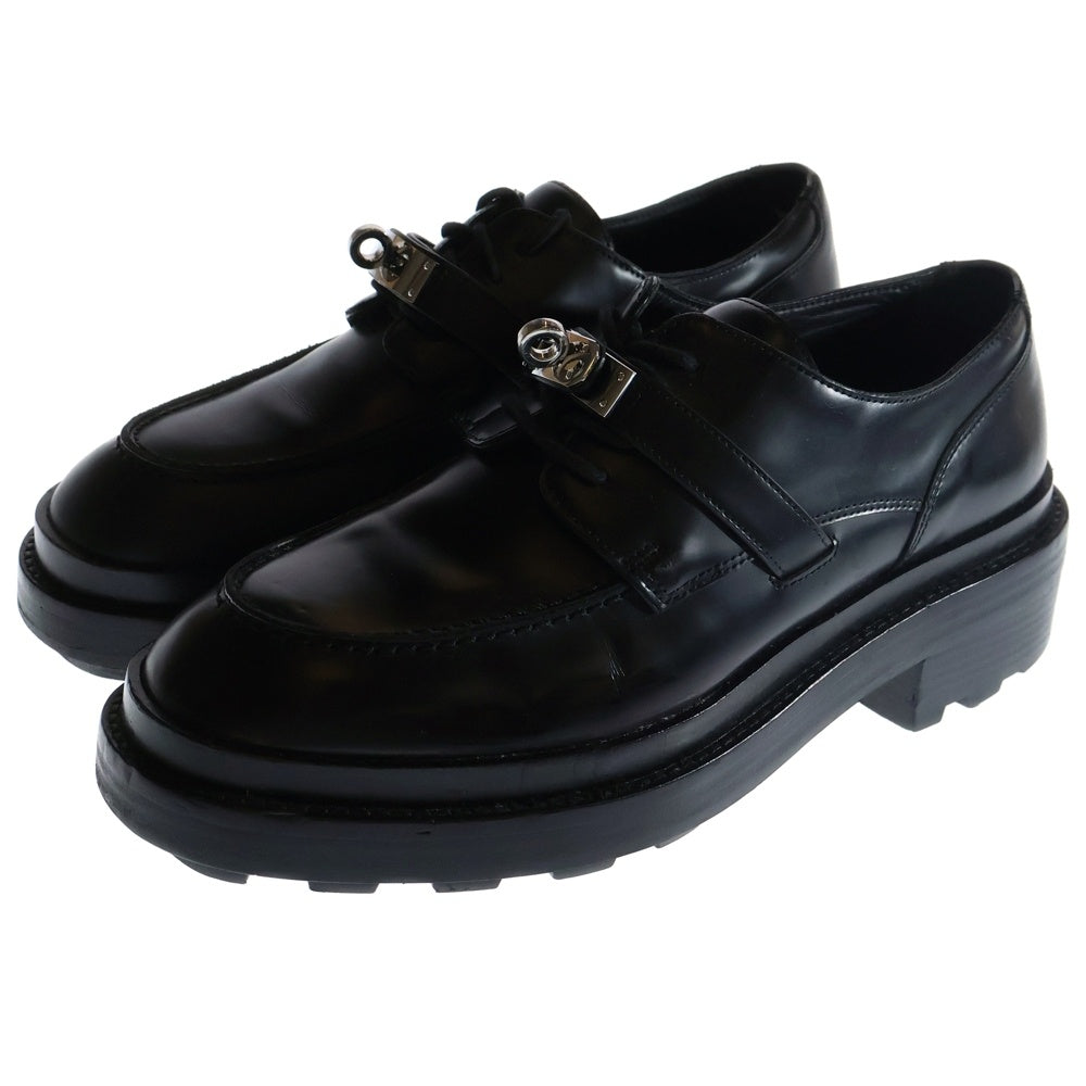 HERMES(エルメス) ファースト ケリーバックル レザーローファー ブラック