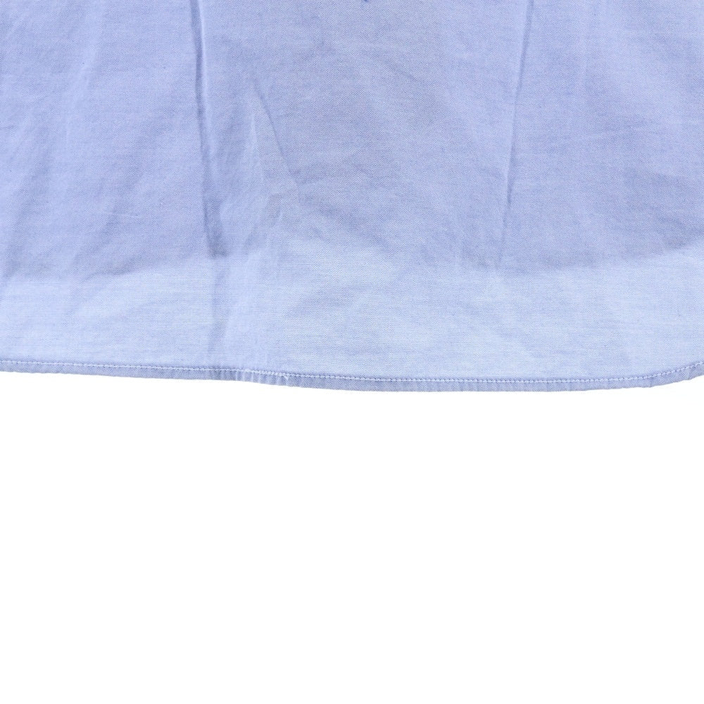 nonnative(ノンネイティブ) ×HOMBRENino フロントチェック切替半袖シャツ ブルー