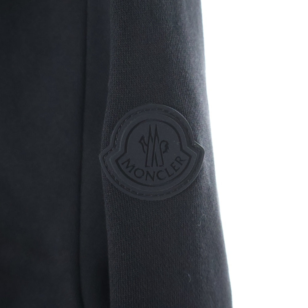 MONCLER(モンクレール) MAGLIA ZIP UP CARDIGAN フード刺繍ロゴ ジップアップスウェットパーカー レディース ブラック H20938G00034 V8183