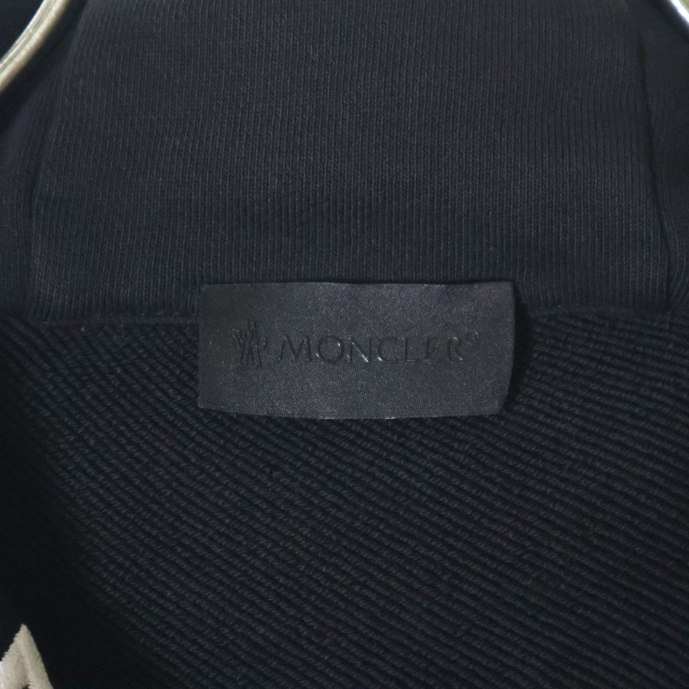 MONCLER(モンクレール) MAGLIA CARDIGAN HOODIE SWEATER フードロゴ刺繍 スウェットジップアップパーカー レディース ブラック H20918G00035 V8183