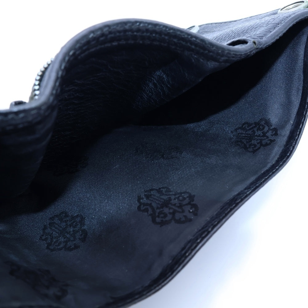 CHROME HEARTS(クロムハーツ) 3FOLD 3フォールド クロスボールボタン レザーウォレット 財布 ブラック BCA364