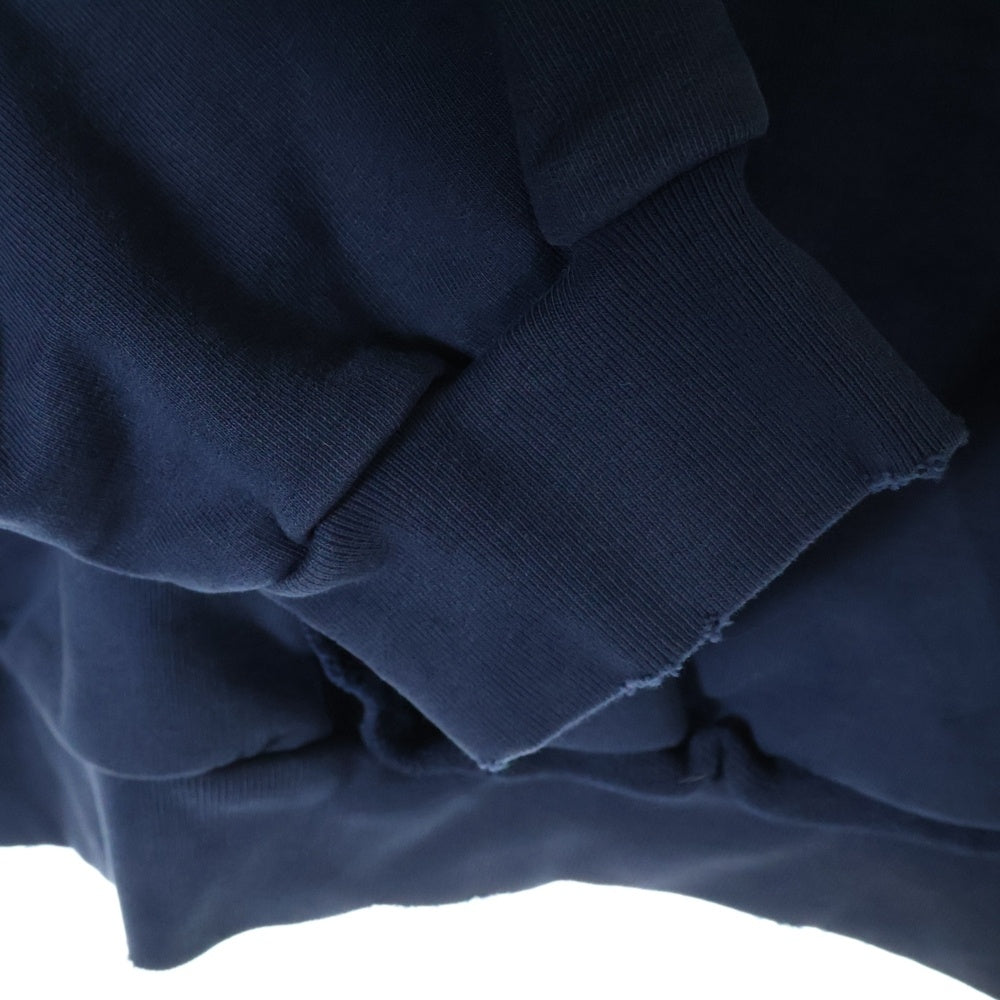 BALENCIAGA(バレンシアガ) 23SS Tape Type Ripped Pocket Hoodie テープタイプ リップポケット プルオーバーパーカー ネイビー 744441 TOVB1
