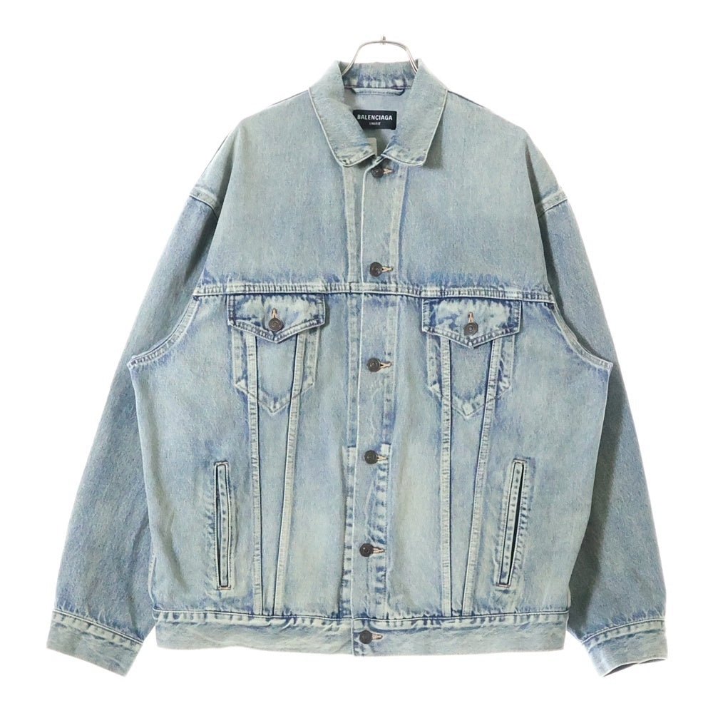 BALENCIAGA(バレンシアガ) 22SS Logo Denim Jacket フロント刺繍ロゴ デニムジャケット インディゴ 671889 TAP04