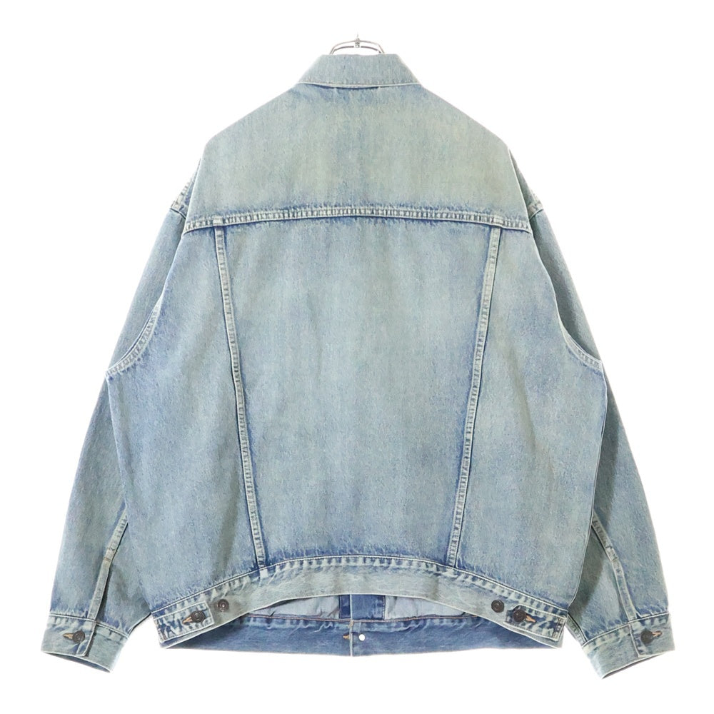 BALENCIAGA(バレンシアガ) 22SS Logo Denim Jacket フロント刺繍ロゴ デニムジャケット インディゴ 671889 TAP04