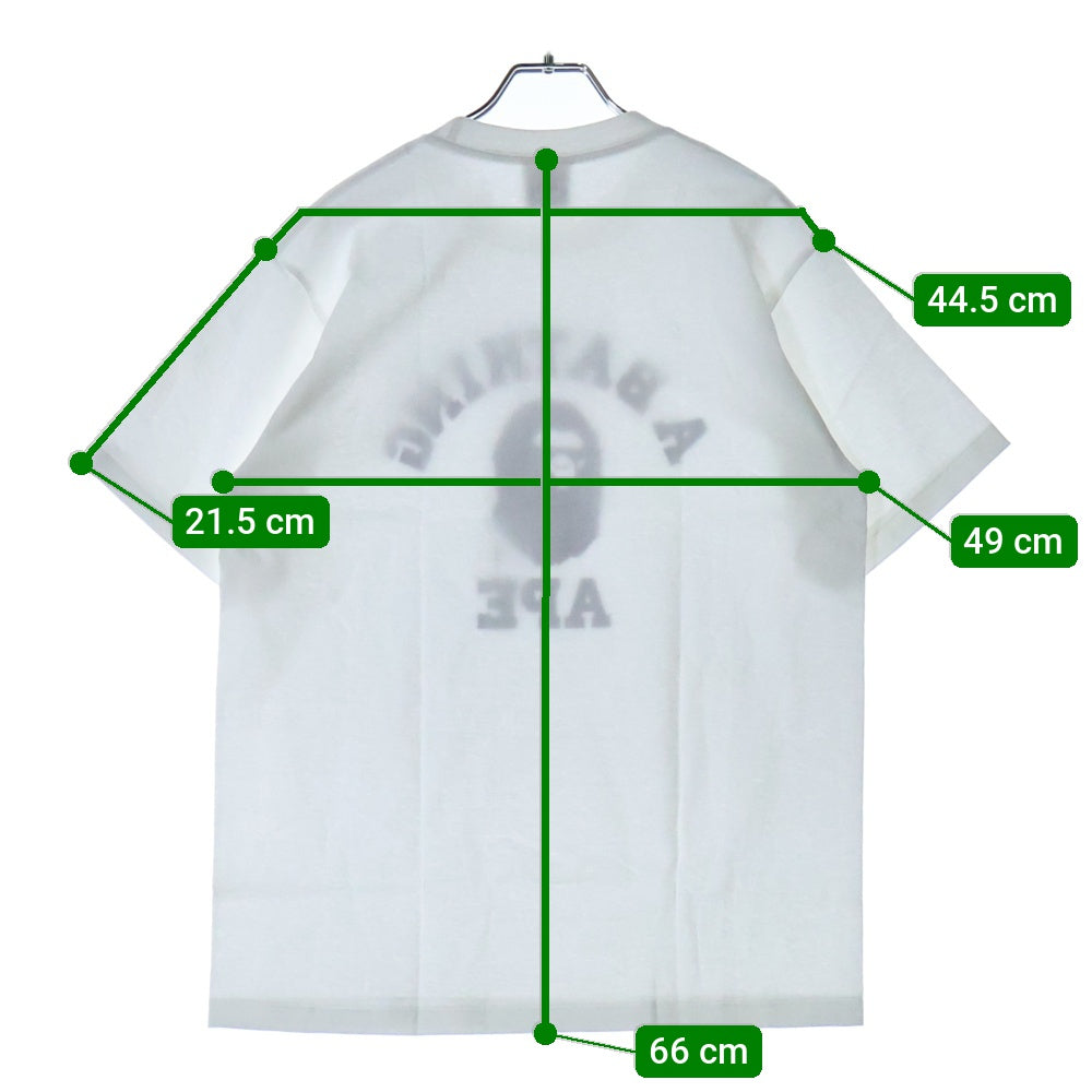 A BATHING APE(アベイシングエイプ) COLOR CAMO COLLEGE TEE カラーカモ クルーネック半袖Tシャツカットソー ホワイト/ネイビー 001TEL801016M