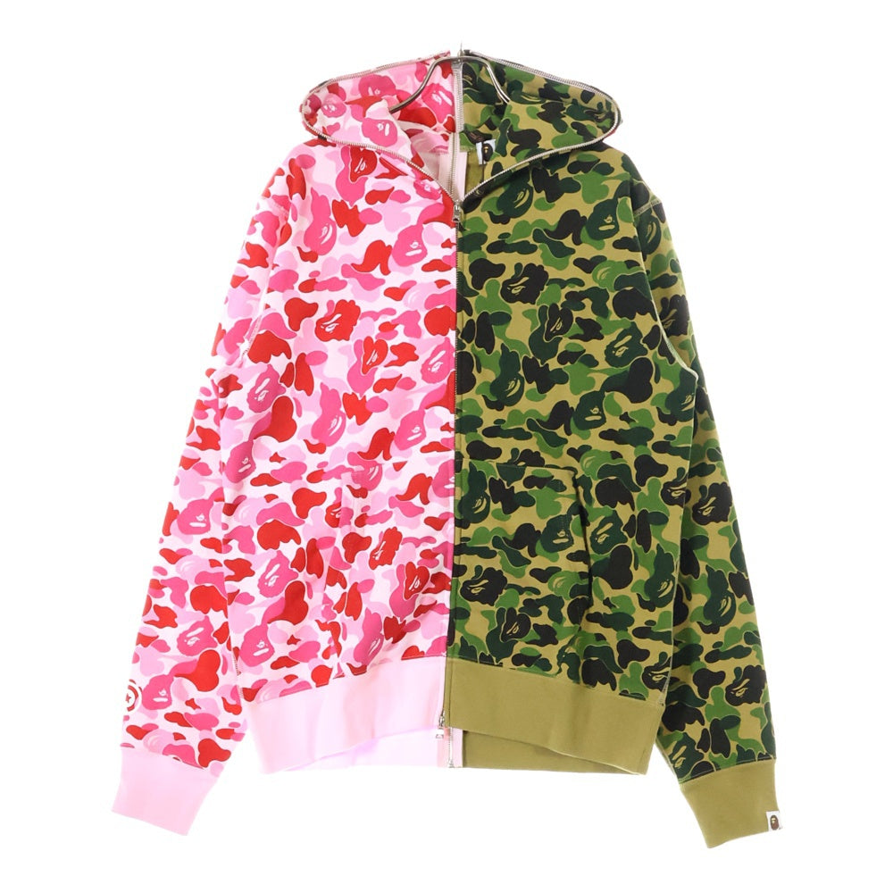 A BATHING APE(アベイシングエイプ) ABC SEPARATE SHARK FULL ZIP HOODIE ABC セパレート シャーク フルジップアップパーカー カモ/ピンク 001ZPL701001M