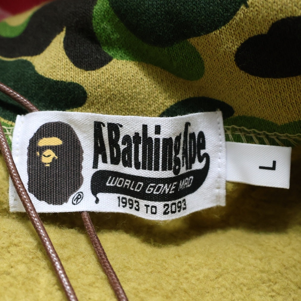 A BATHING APE(アベイシングエイプ) ABC SEPARATE SHARK FULL ZIP HOODIE ABC セパレート シャーク フルジップアップパーカー カモ/ピンク 001ZPL701001M