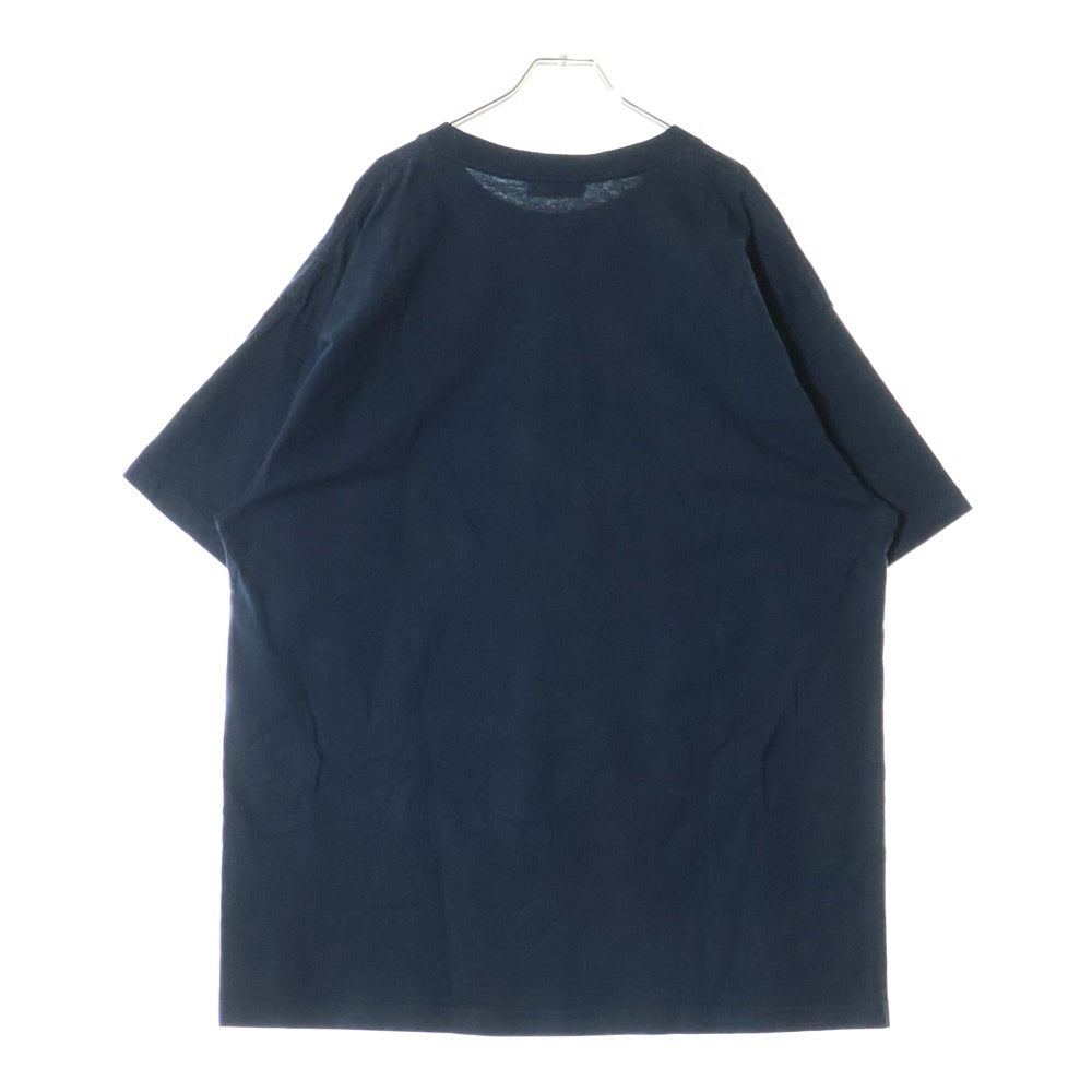 BALENCIAGA(バレンシアガ) 19AW EST.1917 Oversize Tee フロント刺繍ロゴ クルーネック半袖Tシャツカットソー ネイビー 533218 TFV44