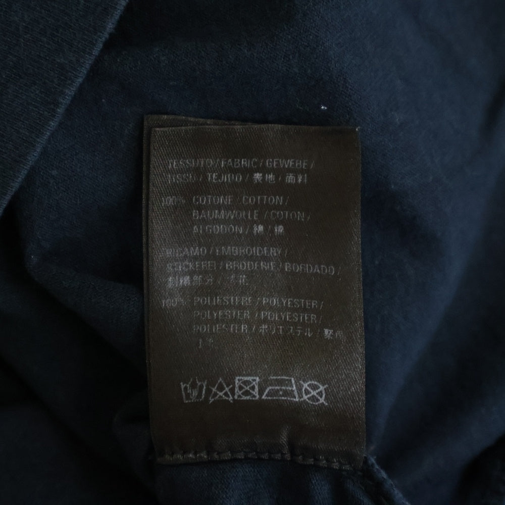 BALENCIAGA(バレンシアガ) 19AW EST.1917 Oversize Tee フロント刺繍ロゴ クルーネック半袖Tシャツカットソー ネイビー 533218 TFV44