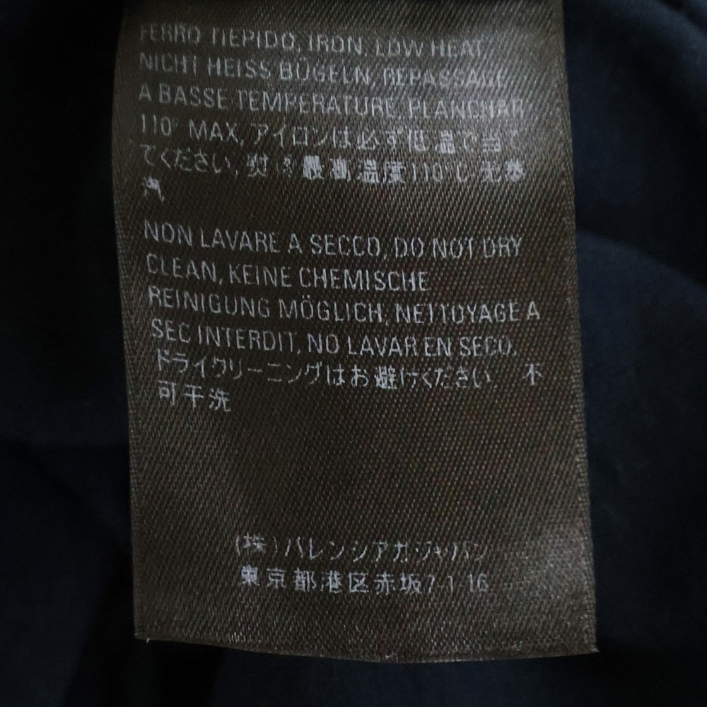 BALENCIAGA(バレンシアガ) 19AW EST.1917 Oversize Tee フロント刺繍ロゴ クルーネック半袖Tシャツカットソー ネイビー 533218 TFV44
