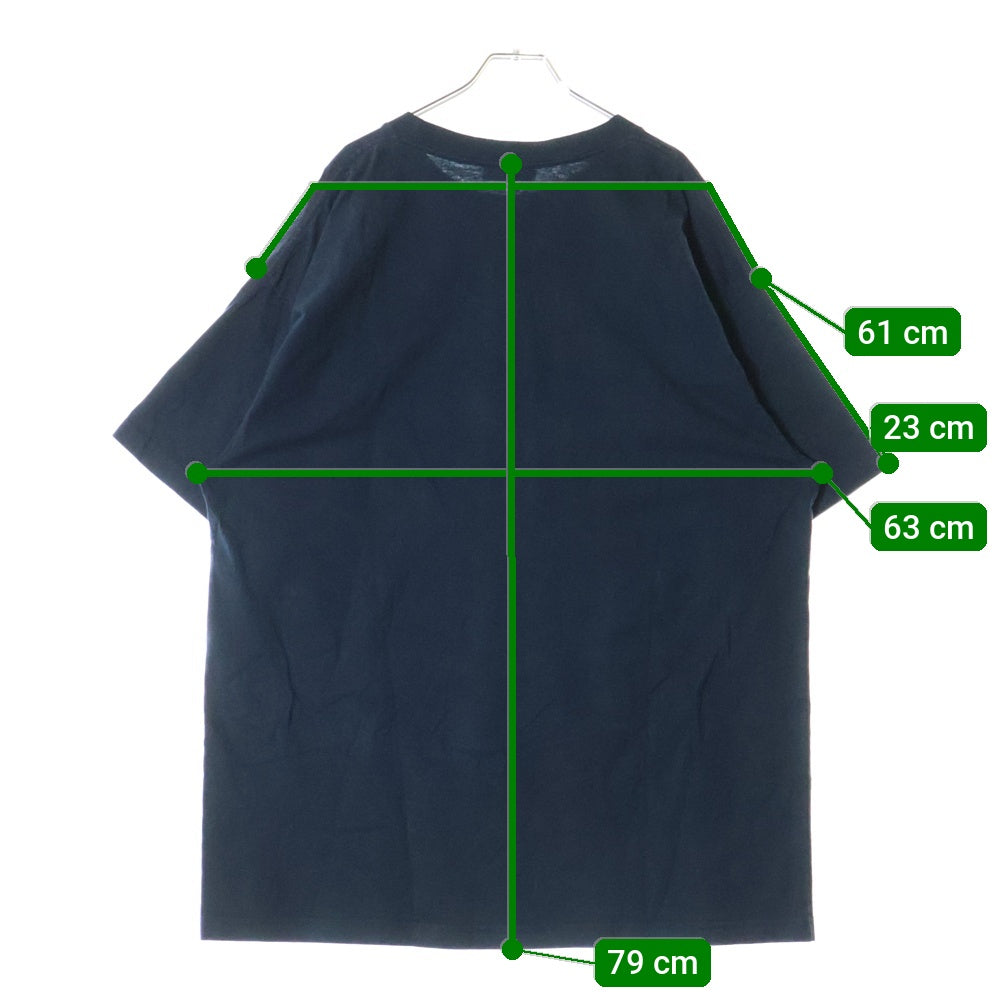 BALENCIAGA(バレンシアガ) 19AW EST.1917 Oversize Tee フロント刺繍ロゴ クルーネック半袖Tシャツカットソー ネイビー 533218 TFV44