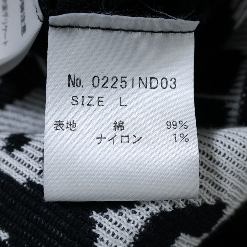 HYSTERIC GLAMOUR(ヒステリックグラマー) SMOKING GIRL スモーキングガール ジャカード 両面プリントコットンカーディガン ブラック 02251ND03