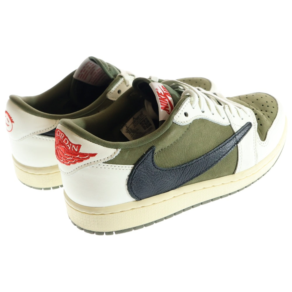 NIKE(ナイキ) ×TRAVIS SCOTT AIR JORDAN 1 LOW OG REVERSE OLIVE トラヴィススコット エアジョーダン リバースオリーブ ローカットスニーカー オリーブ US8/26cm DM7866-200