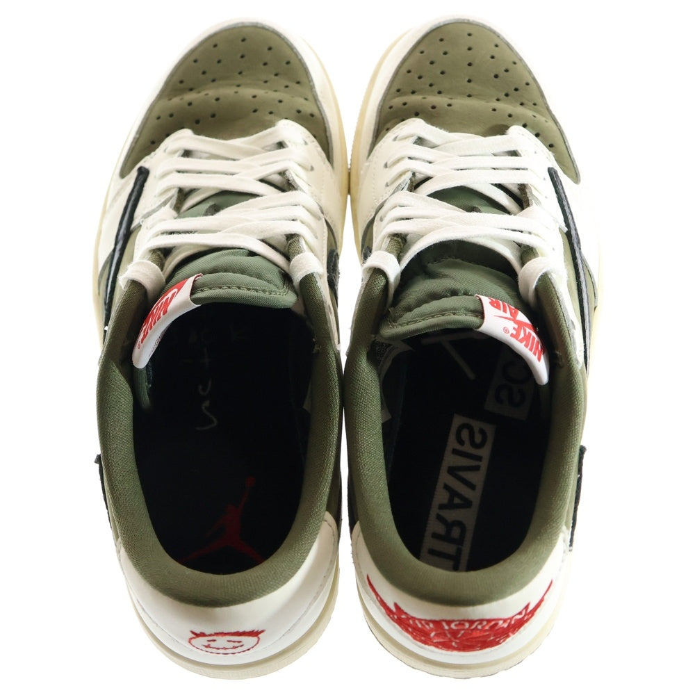 NIKE(ナイキ) ×TRAVIS SCOTT AIR JORDAN 1 LOW OG REVERSE OLIVE トラヴィススコット エアジョーダン リバースオリーブ ローカットスニーカー オリーブ US8/26cm DM7866-200