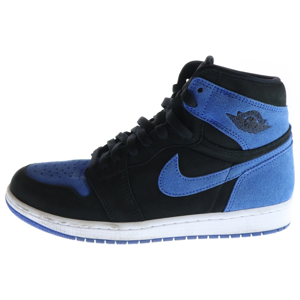 NIKE(ナイキ) AIR JORDAN 1 RETRO HIGH OG ROYAL REIMAGINED エアジョーダン1 レトロ ロイヤル リイマジンド ハイカットスニーカー ブラック/ブルー US8/26cm DZ5485-042