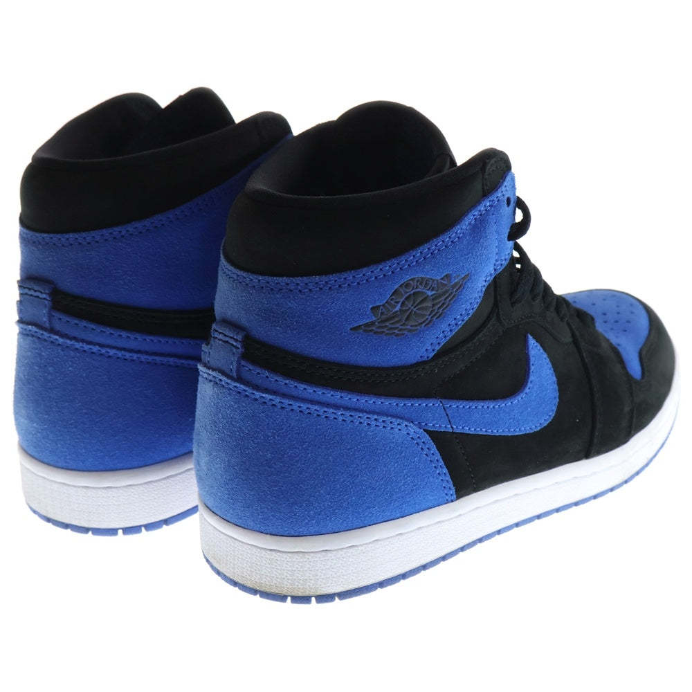 NIKE(ナイキ) AIR JORDAN 1 RETRO HIGH OG ROYAL REIMAGINED エアジョーダン1 レトロ ロイヤル リイマジンド ハイカットスニーカー ブラック/ブルー US8/26cm DZ5485-042