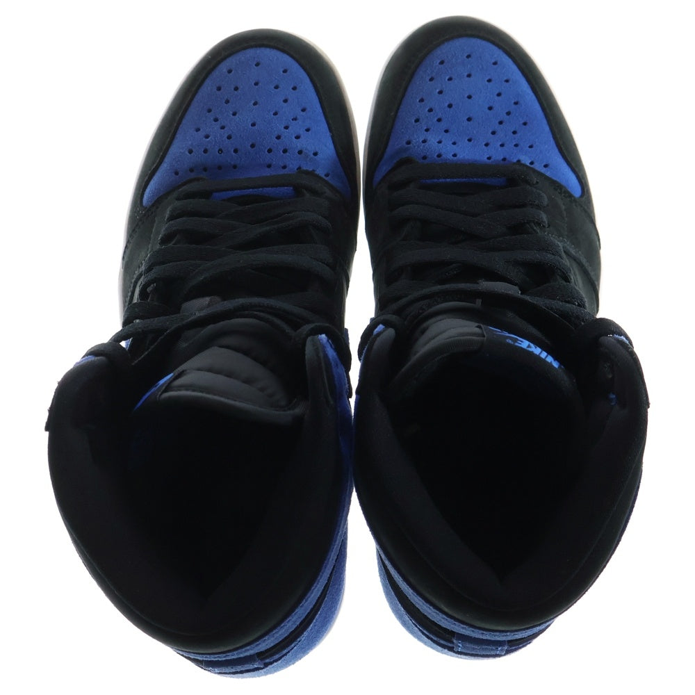 NIKE(ナイキ) AIR JORDAN 1 RETRO HIGH OG ROYAL REIMAGINED エアジョーダン1 レトロ ロイヤル リイマジンド ハイカットスニーカー ブラック/ブルー US8/26cm DZ5485-042