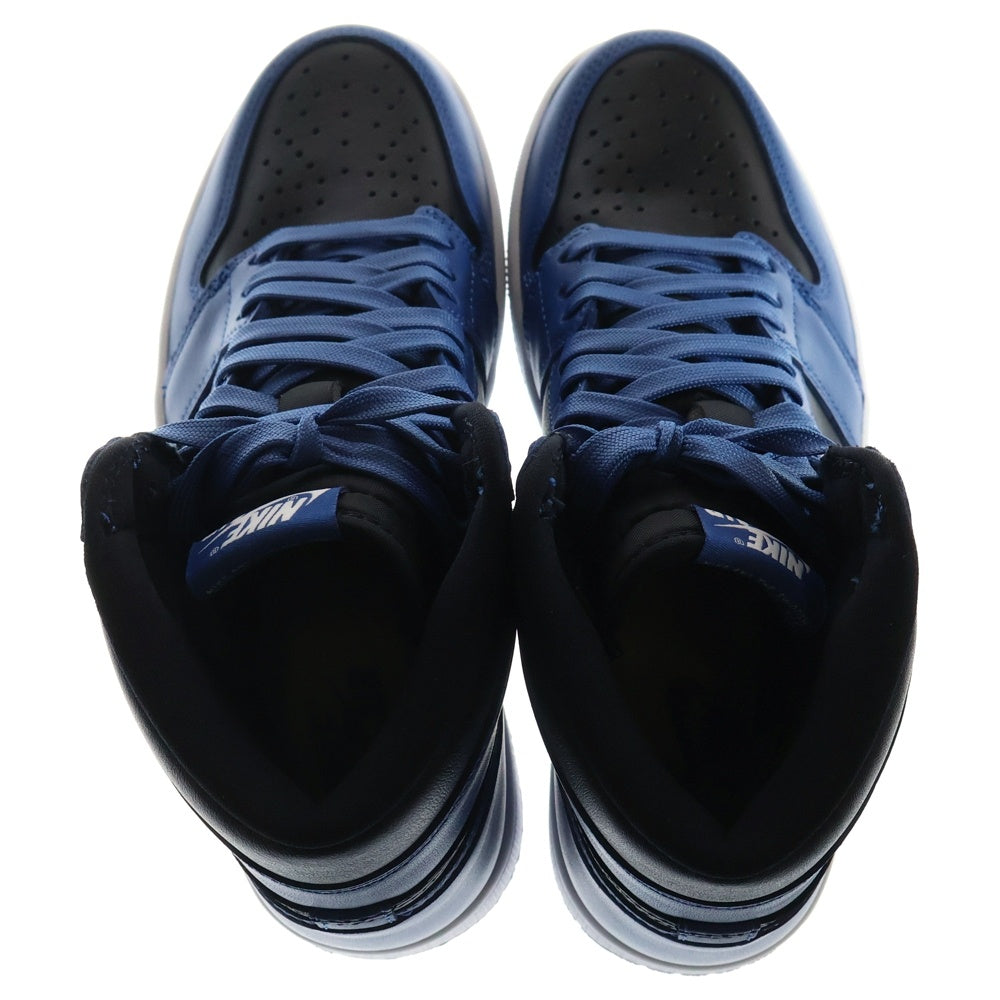 NIKE(ナイキ) AIR JORDAN 1 RETRO HIGH OG エアジョーダン1 レトロ ダークマリーナブルー ハイカットスニーカー ブラック/ブルー US7.5/25.5cm 555088-404